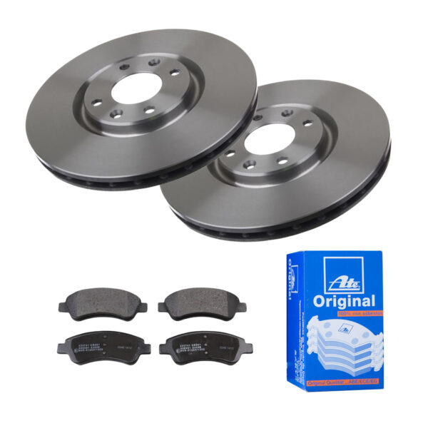 ATE Bremsesæt, skivebremser 142023119 foraksel indvendig ventileret 302mm 26mm for PEUGEOT CITROËN