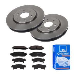 ATE Bremsesæt, skivebremser 142023169 foraksel ventileret 296mm 28mm for NISSAN