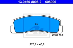 ATE Bremsesæt, skivebremser 142023196 foraksel fuld 272mm 11mm for LADA