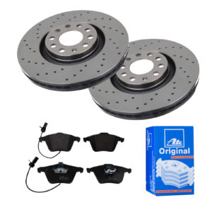 ATE Bremsesæt, skivebremser 142023272 foraksel perforeret/ventileret 320mm 30mm for SEAT VAG