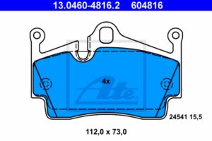 ATE Bremsesæt, skivebremser 142042172 bagaksel perforeret/ventileret 299mm 20mm for PORSCHE
