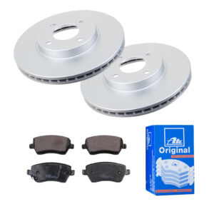 ATE Bremsesæt, skivebremser 142042304 foraksel ventileret 260mm 22mm for NISSAN