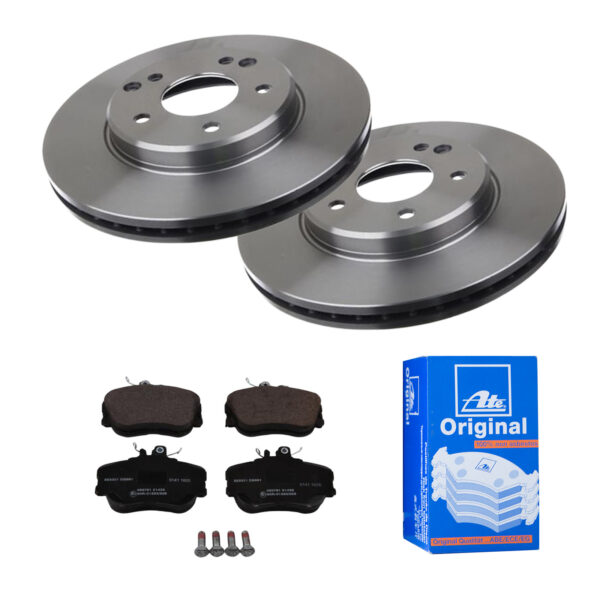 ATE Bremsesæt, skivebremser 142042402 foraksel ventileret 288mm 25mm for MERCEDES-BENZ CHRYSLER