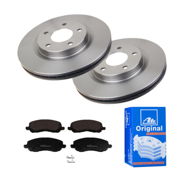 ATE Bremsesæt, skivebremser 142042470 foraksel ventileret 294mm 26mm for CITROËN PEUGEOT CHRYSLER JEEP MITSUBISHI