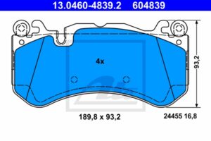 ATE Bremsesæt, skivebremser 142042613 foraksel perforeret/ventileret 360mm 36mm for MERCEDES-BENZ
