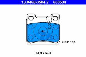 ATE Bremsesæt, skivebremser 142042629 bagaksel fuld 258mm 9mm for MERCEDES-BENZ