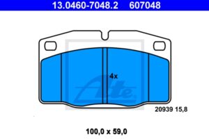 ATE Bremsesæt, skivebremser 142042751 foraksel fuld 236mm 12mm for OPEL VAUXHALL