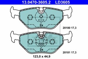 ATE Bremsesæt, skivebremser 142042775 bagaksel ventileret 276mm 19mm for SAAB MG BMW ROVER