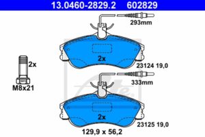 ATE Bremsesæt, skivebremser 142042812 foraksel ventileret 247mm 20mm for PEUGEOT CITROËN