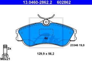 ATE Bremsesæt, skivebremser 142042828 foraksel ventileret 266mm 20mm for PEUGEOT CITROËN