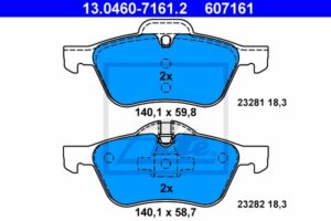 ATE Bremsesæt, skivebremser 142042900 foraksel ventileret 276mm 22mm for MINI