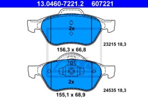 ATE Bremsesæt, skivebremser 142042927 foraksel ventileret 280mm 24mm for RENAULT