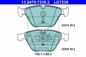 ATE Bremsesæt, skivebremser 142042944 foraksel ventileret 300mm 24mm for BMW