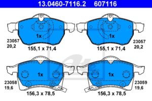 ATE Bremsesæt, skivebremser 142042991 foraksel ventileret 280mm 24mm for OPEL VAUXHALL