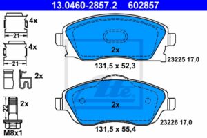 ATE Bremsesæt, skivebremser 142042993 foraksel ventileret 280mm 24mm for OPEL VAUXHALL CHEVROLET