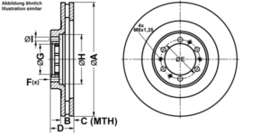 ATE Bremsesæt, skivebremser ijf1414nv2 foraksel ventileret 314mm 24mm for PEUGEOT CITROËN MITSUBISHI