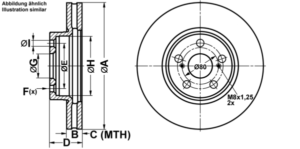 ATE Bremsesæt, skivebremser ijf1417mg2 foraksel ventileret 275mm 22mm for SUBARU LEXUS TOYOTA