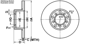 ATE Bremsesæt, skivebremser ijf1417sj4 foraksel fuld 273mm 12mm for FORD OPEL FIAT VAG MERCEDES-BENZ ALFA ROMEO