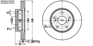 ATE Bremsesæt, skivebremser ijf1418mr8 foraksel ventileret 275mm 22mm for SUBARU TOYOTA