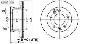 ATE Bremsesæt, skivebremser ijf1418z39 foraksel ventileret 276mm 22mm for MERCEDES-BENZ VAG