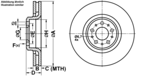 ATE Bremsesæt, skivebremser ijf141amz1 foraksel ventileret 336mm 30mm for VOLVO