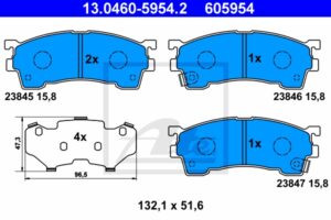 ATE Bremsesæt, skivebremser ijf141diy7 foraksel ventileret 273mm 24mm for FORD MAZDA