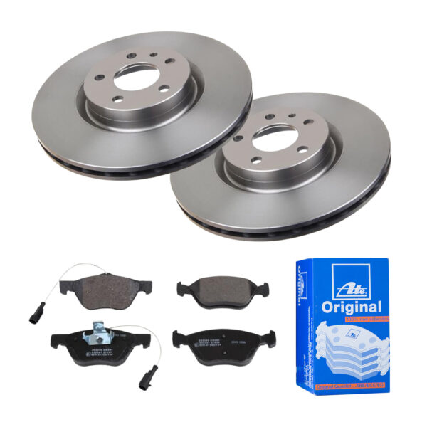 ATE Bremsesæt, skivebremser ijf141dj83 foraksel ventileret 284mm 22mm for VAUXHALL FIAT OPEL