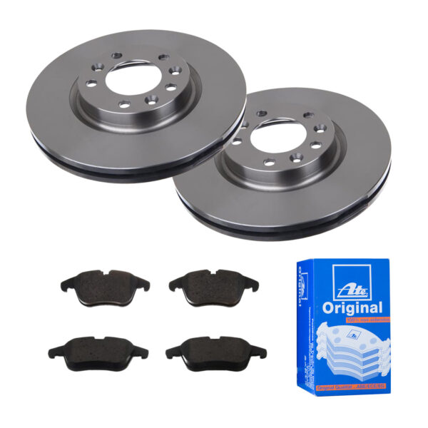 ATE Bremsesæt, skivebremser ijf141dkr9 foraksel ventileret 283mm 26mm for CITROËN PEUGEOT OPEL