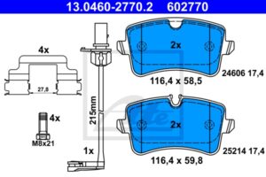 ATE Bremsesæt, skivebremser ijf141dv33 bagaksel ventileret 330mm 21mm for VAG PORSCHE