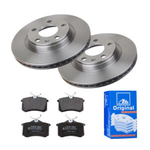 ATE Bremsesæt, skivebremser ijf141dzx1 foraksel ventileret 280mm 22mm for PEUGEOT CITROËN SEAT VAG SKODA