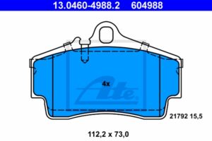 ATE Bremsesæt, skivebremser ijf141evb1 bagaksel perforeret/ventileret 299mm 24mm for PORSCHE