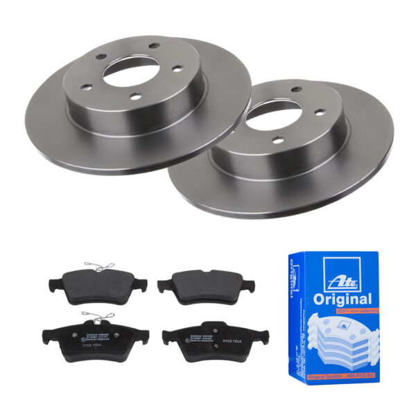ATE Bremsesæt, skivebremser ijf141f095 bagaksel fuld 278mm 10mm for RENAULT NISSAN