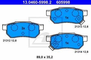 ATE Bremsesæt, skivebremser ijf141f293 bagaksel fuld 239mm 9mm for HONDA ROVER