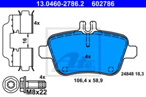 ATE Bremsesæt, skivebremser ijf141f559 bagaksel fuld 300mm 10mm for MERCEDES-BENZ MAYBACH