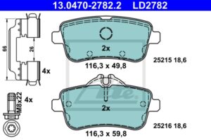 ATE Bremsesæt, skivebremser ijzjsg6b36 bagaksel perforeret/ventileret 345mm 22mm for MERCEDES-BENZ MAYBACH