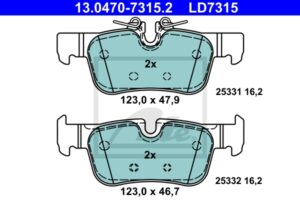 ATE Bremsesæt, skivebremser ijzjsg6g36 bagaksel fuld 280mm 10mm for BMW