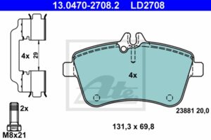 ATE Bremsesæt, skivebremser ijzjsggsu5 foraksel ventileret 288mm 25mm for MERCEDES-BENZ MAYBACH