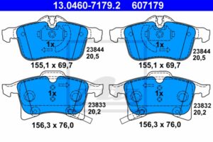 ATE Bremsesæt, skivebremser ijzjsgh2o9 foraksel ventileret 260mm 24mm for VAUXHALL OPEL