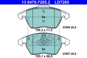 ATE Bremsesæt, skivebremser ijzjsgh878 foraksel ventileret 310mm 25mm for VAG SEAT