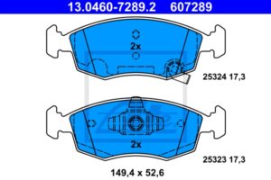 ATE Bremsesæt, skivebremser ijzjsgh918 foraksel ventileret 257mm 22mm for PEUGEOT CITROËN FIAT