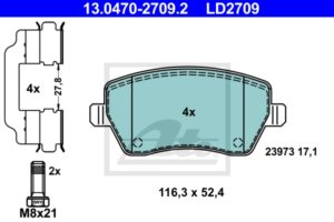 ATE Bremsesæt, skivebremser ijzjsghap8 foraksel ventileret 260mm 22mm for MERCEDES-BENZ LADA NISSAN RENAULT