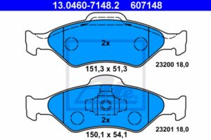 ATE Bremsesæt, skivebremser ijzjsghhd8 foraksel ventileret 239mm 20mm for FORD MAZDA
