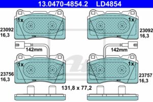 ATE Bremsesæt, skivebremser ijzjsghu92 foraksel ventileret 330mm 28mm for FIAT JEEP