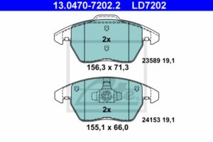 ATE Bremsesæt, skivebremser ijzjsgi3x0 foraksel udvendig ventileret 302mm 26mm for CITROËN PEUGEOT