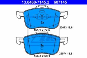 ATE Bremsesæt, skivebremser ijzjsgi790 foraksel ventileret 305mm 27mm for VOLVO