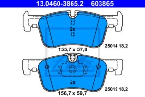 ATE Bremsesæt, skivebremser ijzjsgigx8 foraksel ventileret 284mm 22mm for BMW