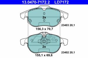 ATE Bremsesæt, skivebremser ijzjsgij92 foraksel ventileret 302mm 28mm for OPEL VAUXHALL SAAB FIAT