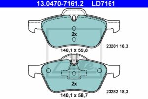 ATE Bremsesæt, skivebremser ijzjsgj2m9 foraksel ventileret 276mm 22mm for MINI