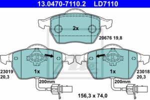 ATE Bremsesæt, skivebremser ijzjsgj9m1 foraksel ventileret 312mm 25mm for VAG SKODA
