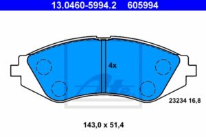 ATE Bremsesæt, skivebremser ijzjsgjga1 foraksel ventileret 256mm 24mm for VAUXHALL DAEWOO CHEVROLET